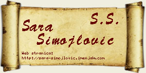 Sara Simojlović vizit kartica